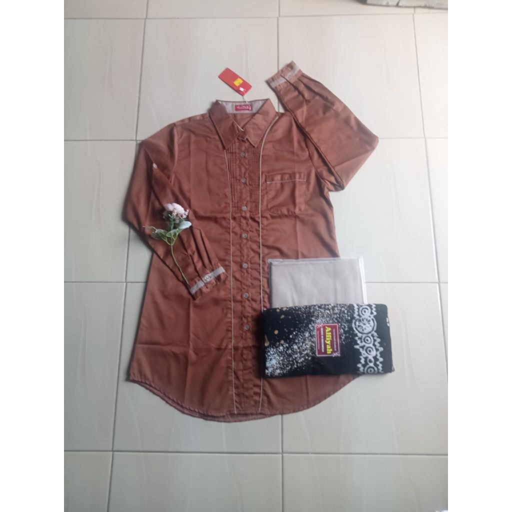 STELAN TUNIK AL MYA/BAJU/SARUNG/KERUDUNG/SET BAJU WANITA