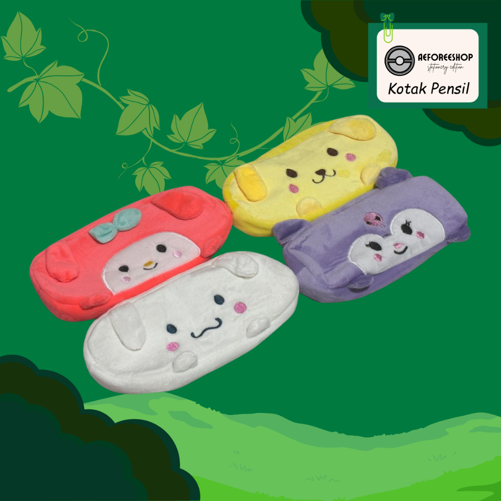 

TEMPAT KOTAK PENSIL PENSIL | ALAT TULIS LUCU DAN IMUT KARAKTER SANRIO ANEKA WARNA BAHAN PLUSH LEMBUT