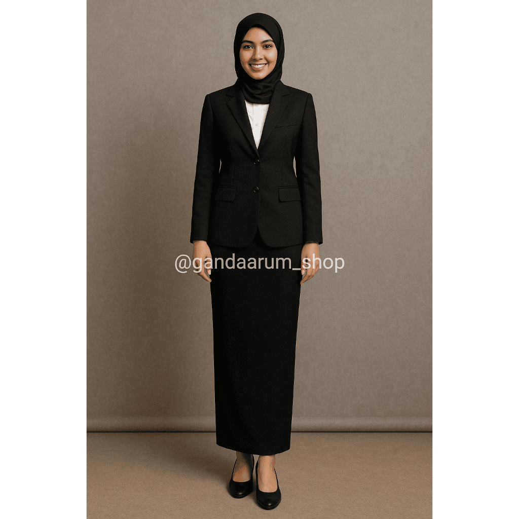 SETELAN BLAZER WANITA (BLAZER + ROK SPAN PANJANG)