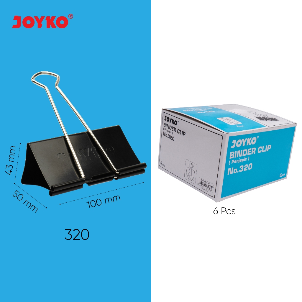 

Klip Penjepit Kertas | Binder Clip Joyko 320 1 PACK 6 PCS