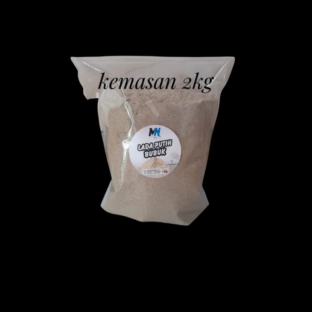 

{ 2 kg } Lada Putih Bubuk 2kg / Pure white Pepper Powder 2kg