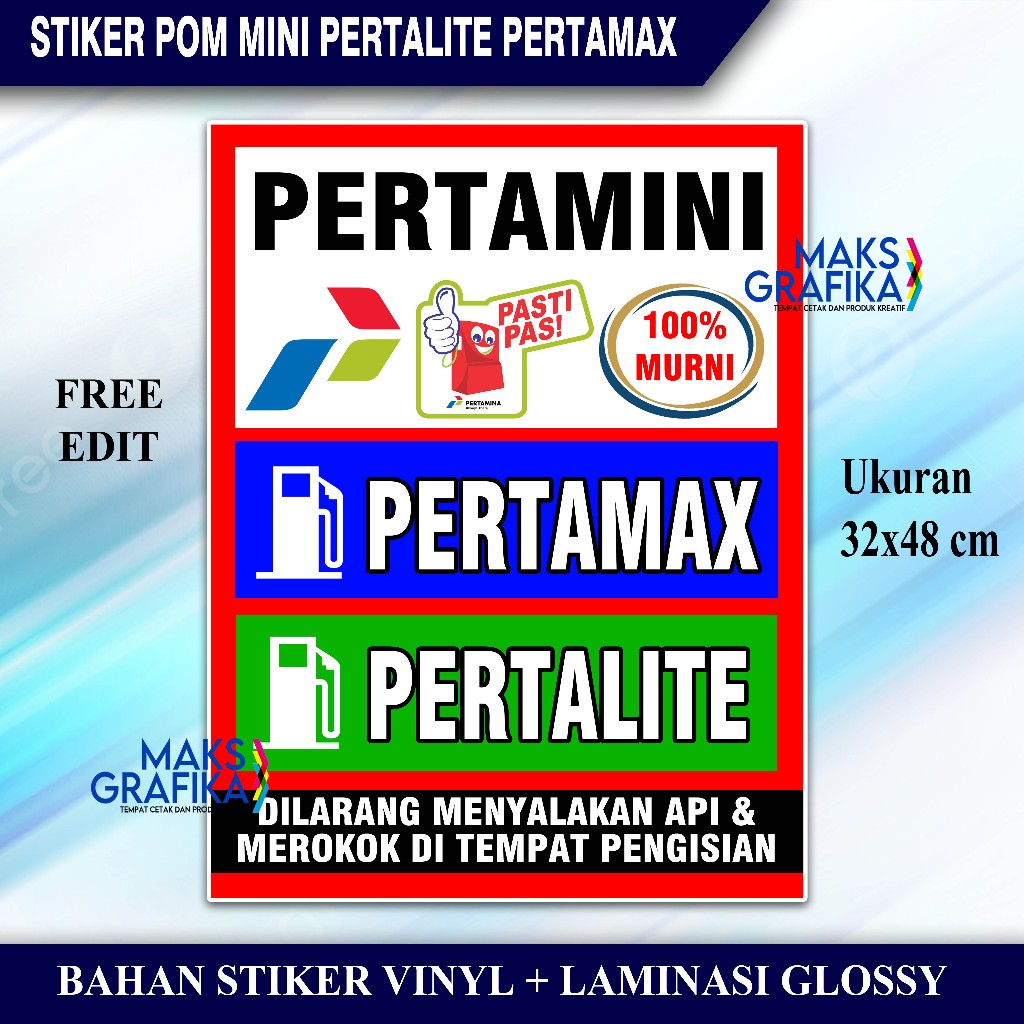 

STIKER POM MINI PERTALITE PERTAMAX