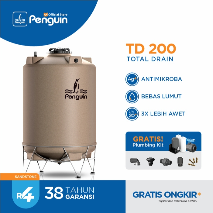 Penguin TD 200 Toren Air Pinguin Tangki Air Tandon 2000 Liter Total Drain Tank