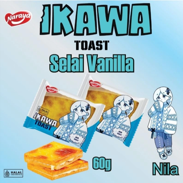 

Naraya Ikawa Toast Cheese Roti Panggang Viral Rasa Coklat Srikaya Pandan Vanila Halal 60g isi cream cheese enak camilan