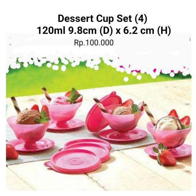Dessert Cup Set Tupperware (4),Cangkir mungkil untuk ice cream