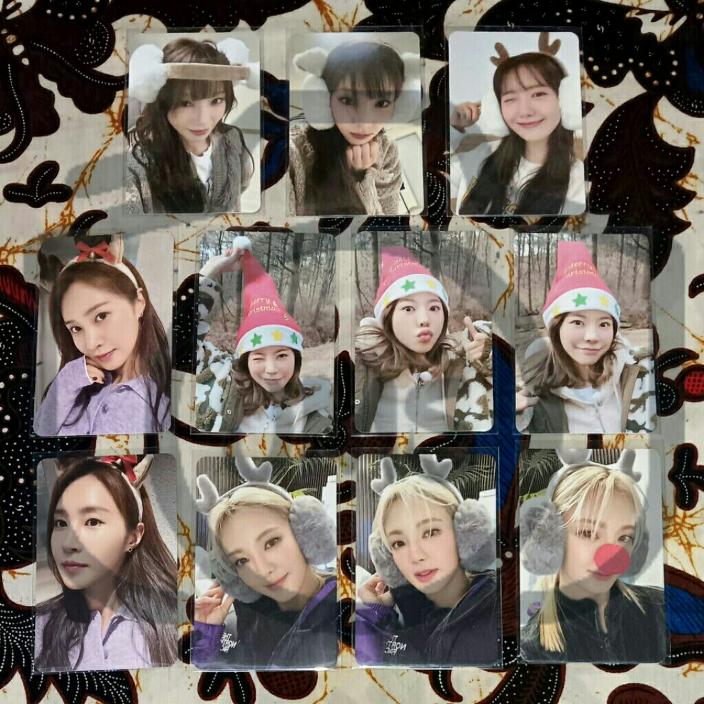 Photocard Pink Christmas SNSD OhGG Taeyeon Yoona Yuri Hyoyeon Sunny