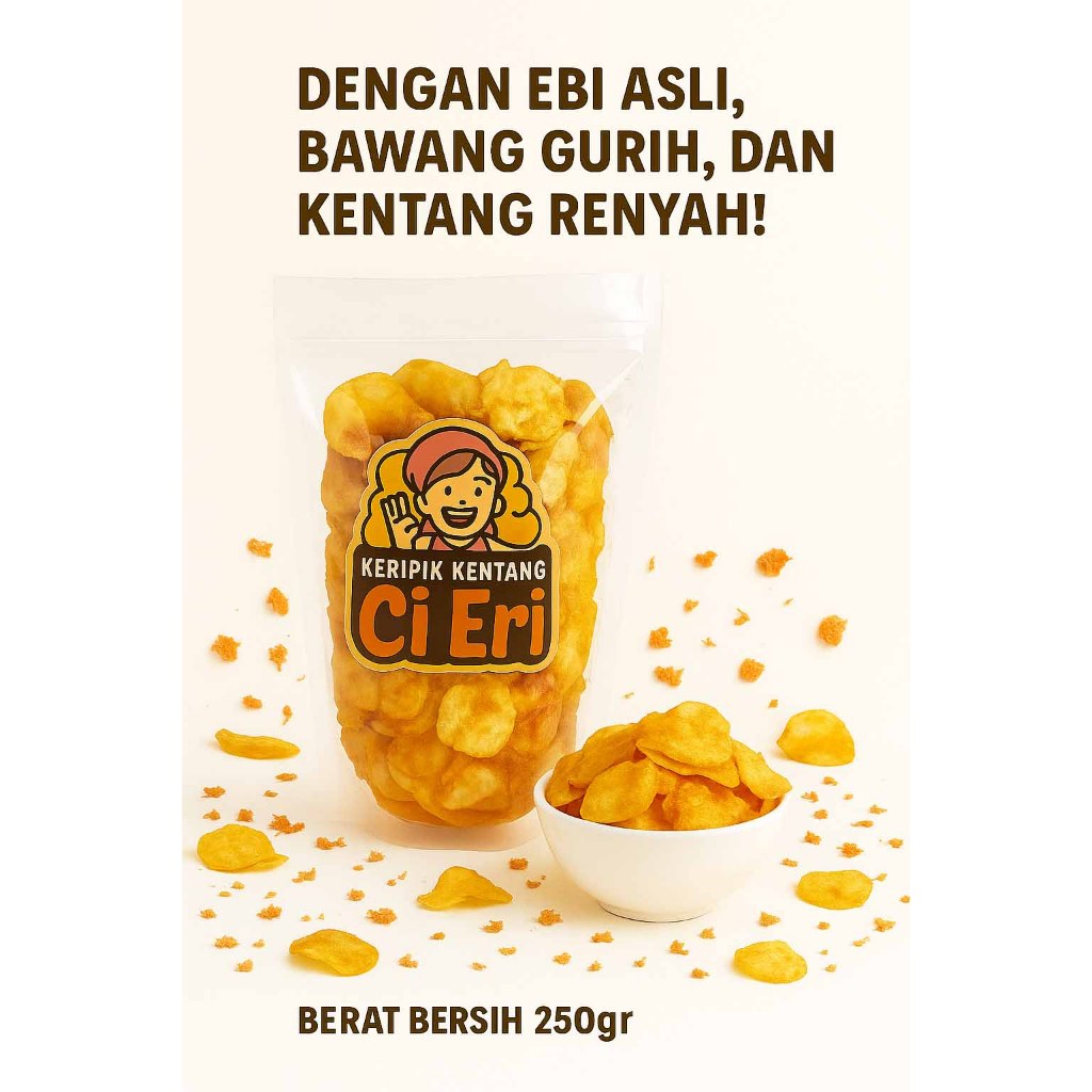 

Keripik Kentang Ebi Gurih Pedas – Snack Ringan Lezat