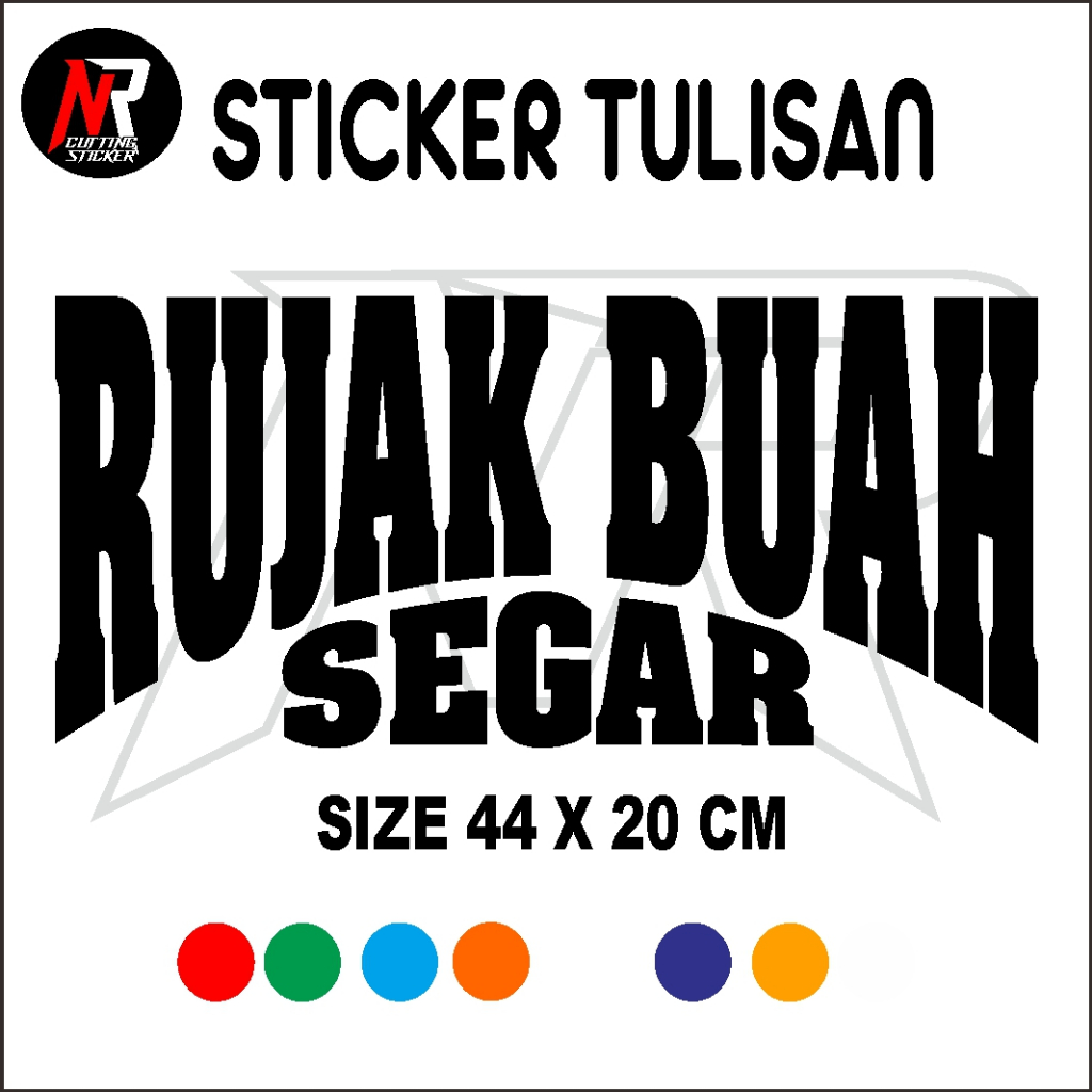 

STICKER TULISAN RUJAK BUAH SEGAR STICKER TULISAN UNTUK NAMA JUALAN DI GEROBAK