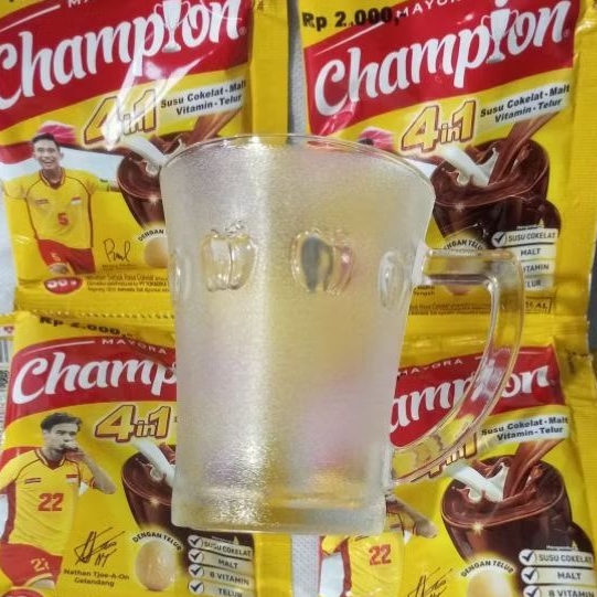 

CHAMPION 1 RCG dpt 10pcs beli 2 rcg bonus gelas beling gagang