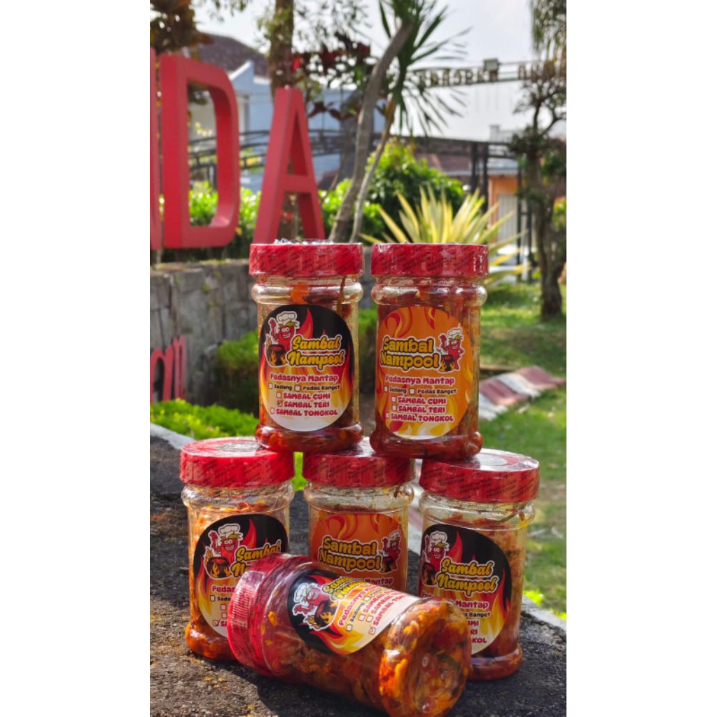 

SAMBAL CUMI , SAMBAL TERI , SAMBAL CAKALANG ORIGINAL *130GR* PREMIUM 100% HALAL