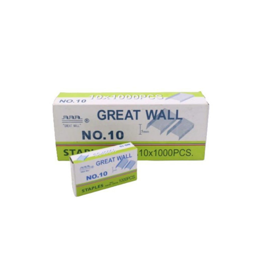 

Isi Staples Kecil Merek Great Wall Original 1 box /Isi Staples Great wall no 10 /Great Wall no 10