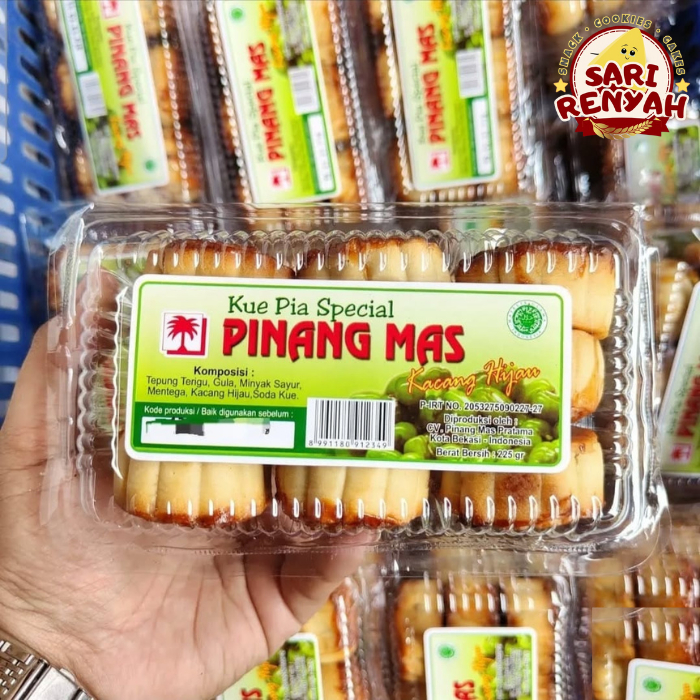 

Kue Pia Kacang Hijau Pinang Mas (isi 9 pcs) Kue Kering, Cakes - Sari Renyah