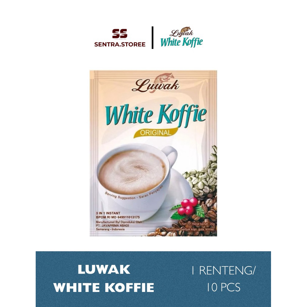 

{SENTRA} LUWAK WHITE COFFEE 1 RENTENG | ISI 10 PCS | 20GR