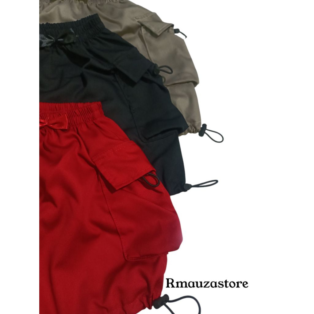 Rok Cargo pendek serut anak perempuan Rok Serut anak cargo 1-6 tahun