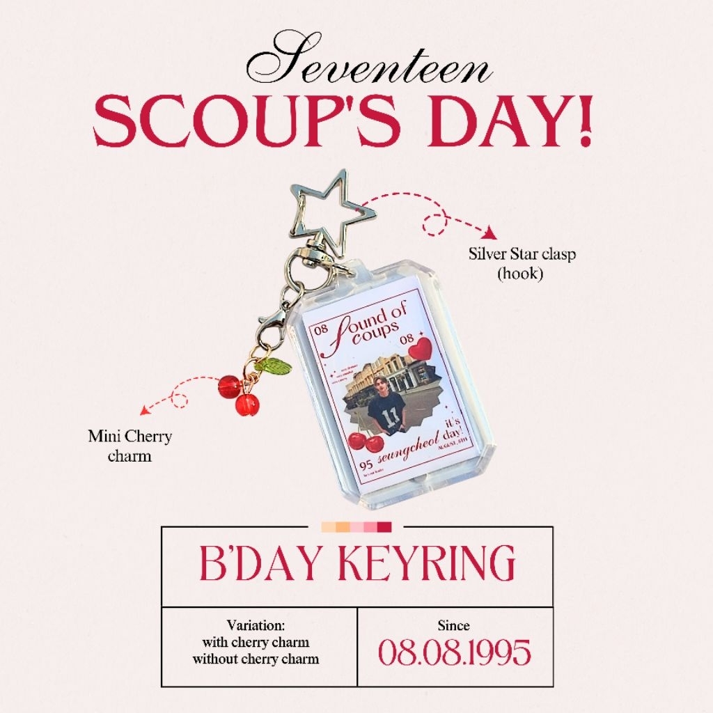 SEVENTEEN SCOUPS BIRTHDAY KEYRING KEYCHAIN FANMADE