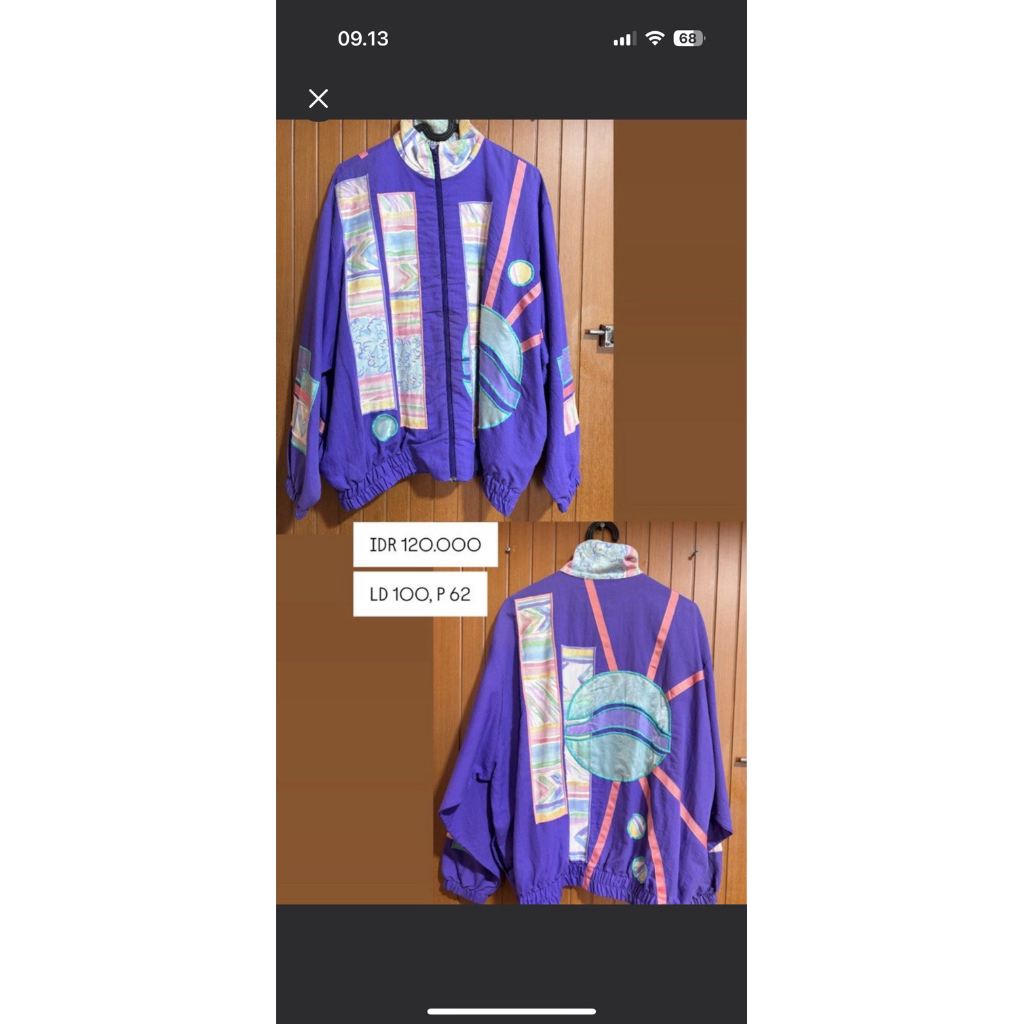 Jaket Vintage warna Ungu