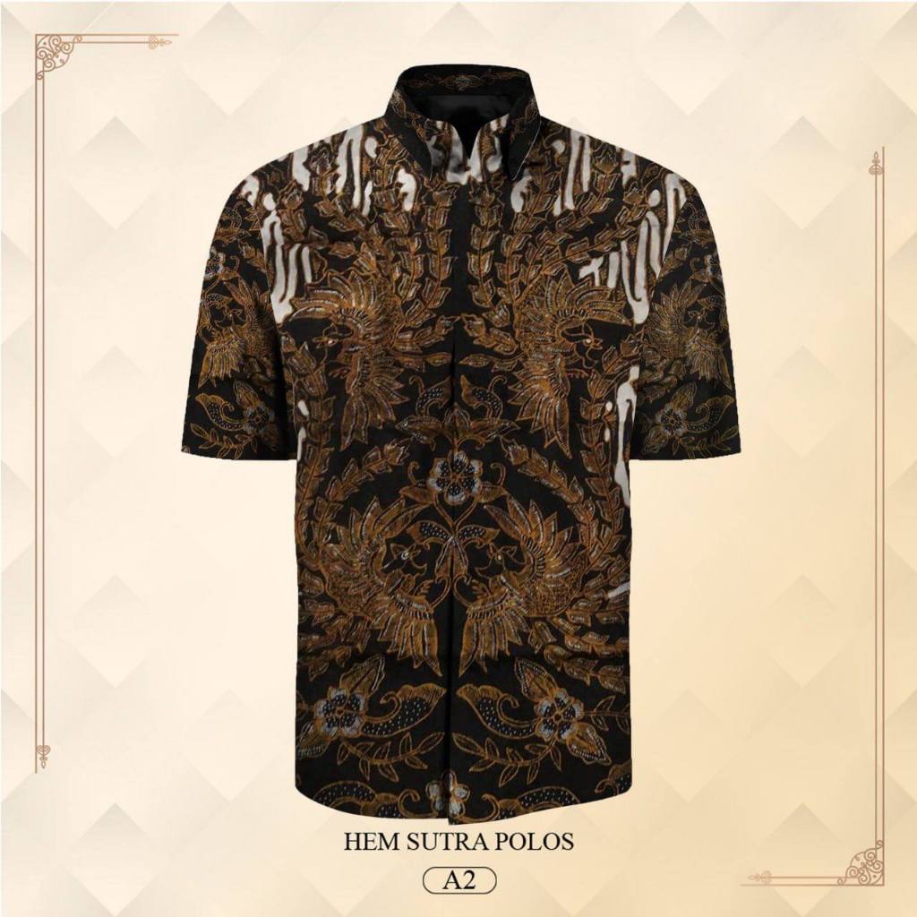Kain batik hem sutra polos