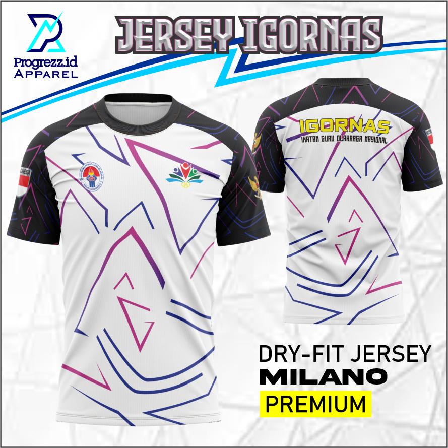 JERSEY IGORNAS OBLONG FULL PRINTING / BAJU OLAHRAGA IKATAN GURU OLAHRAGA NASIONAL / JERSEY FULL PRIN