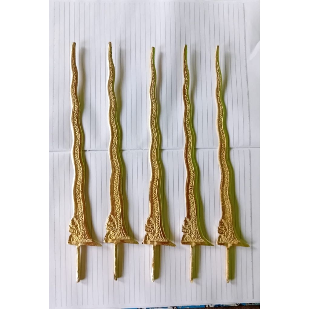 Bilah Keris Pengantin Kuningan Luk 11 Panjang 28 cm