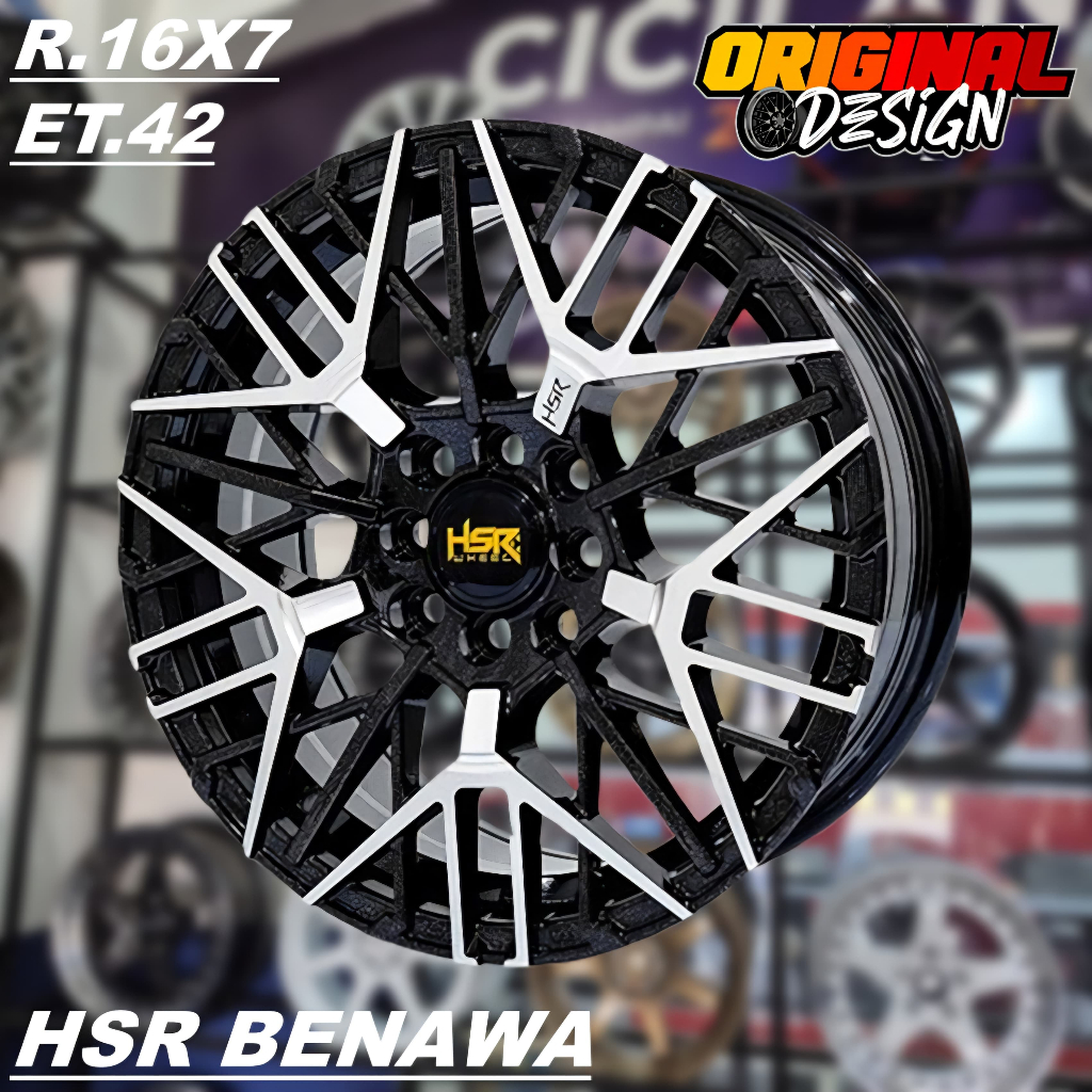 Pelek Mobil AVANZA, FREED, YARIS, Ring 16 Lubang 4 HSR BENAWA R16