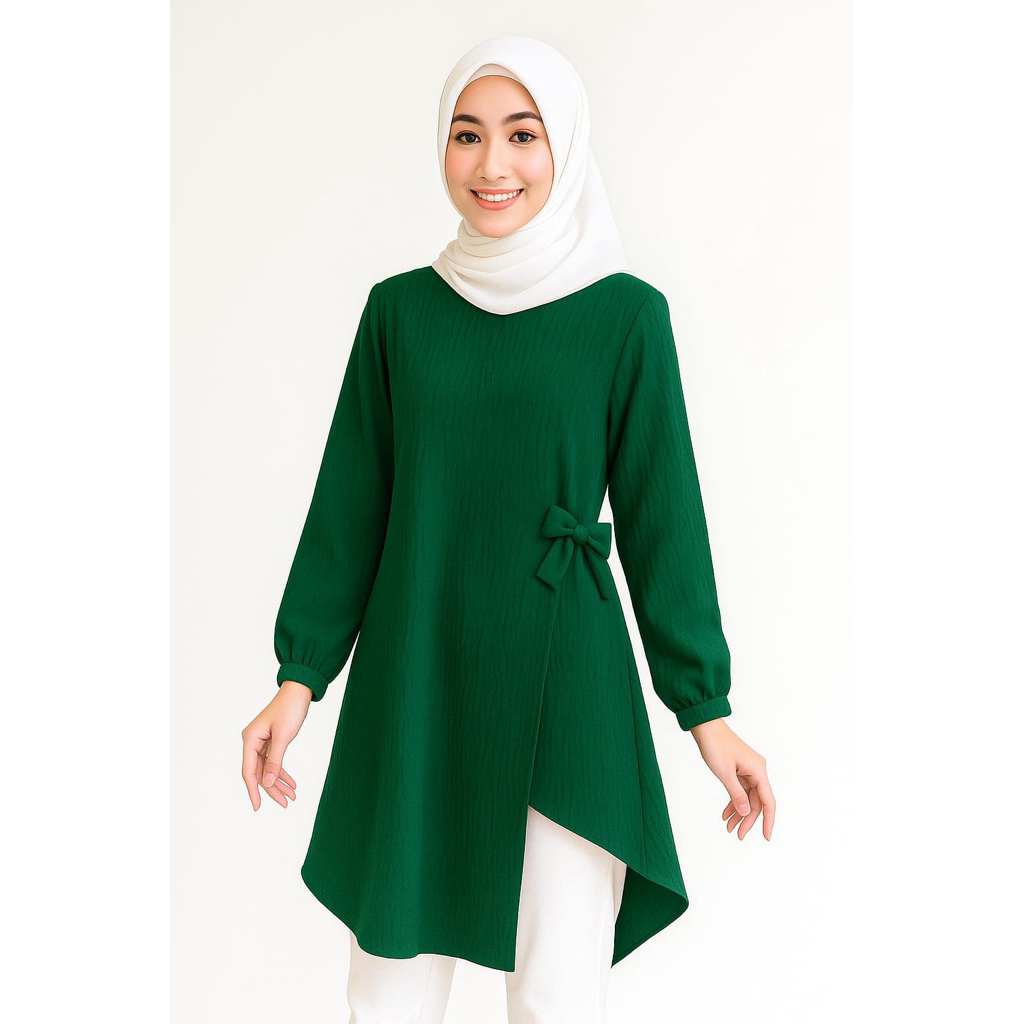 Tunik-wanita dewasa terbaru kekinian bahan  premium polos tren 2026 {Tunik kanza}