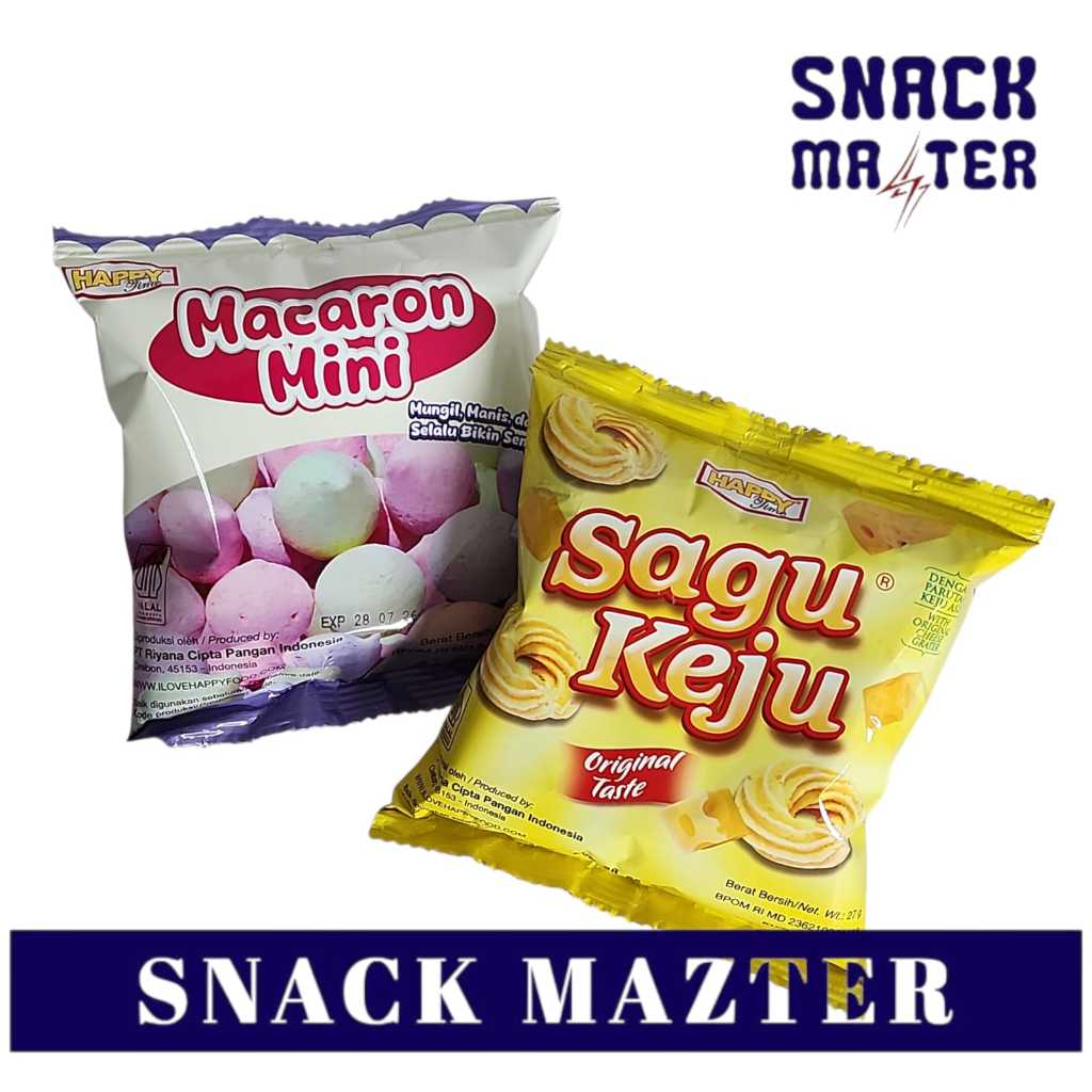 

Happy Time Sagu Keju , Macaron Mini - Netto 27gr