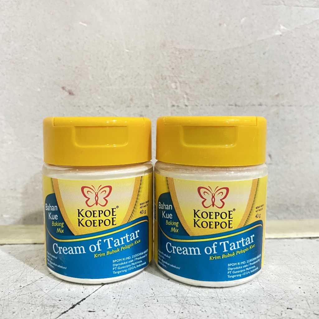 

Cream of tar tar koepoe koepoe 43 gram | cream of tar tar | krim bubuk pelapis kue