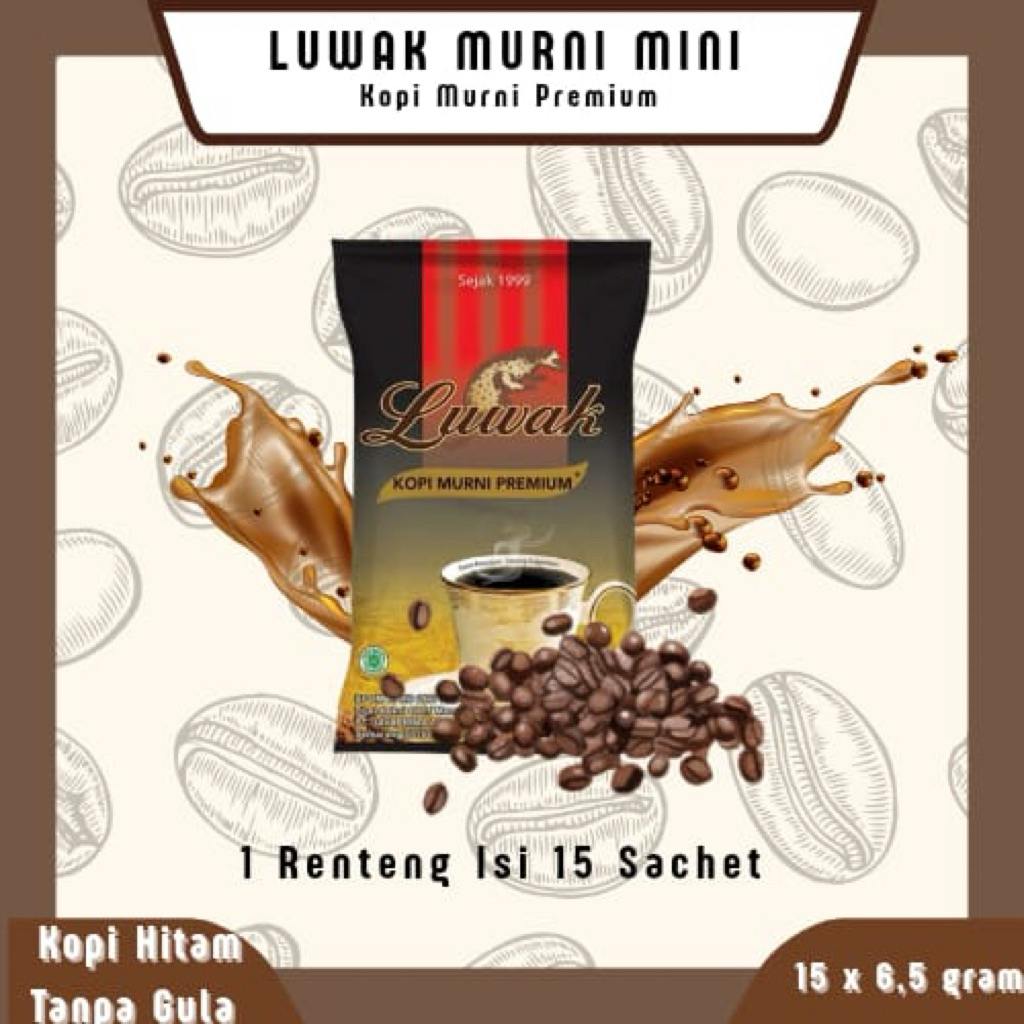 

LUWAK MURNI MINI ( 1 renteng isi 15 sachet )