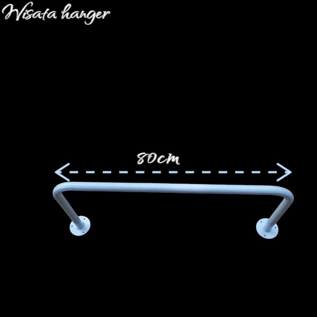 Gawang baju tembok warna putih free baut fisher