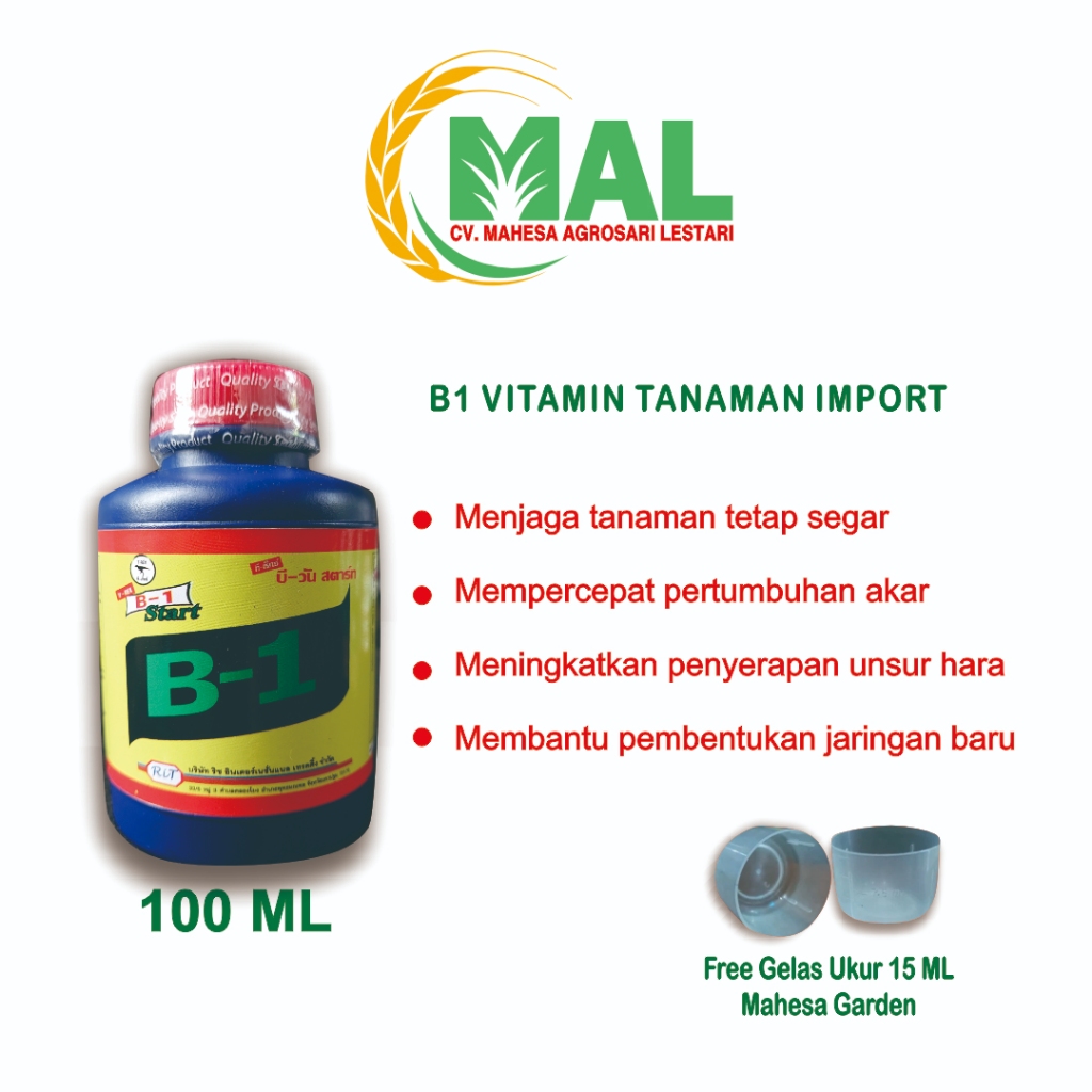 Pupuk Vitamin B1 Tanaman  untuk Perangsang Akar dan Mengatasi Stress TanamanPupuk Vitamin B1 Tanaman