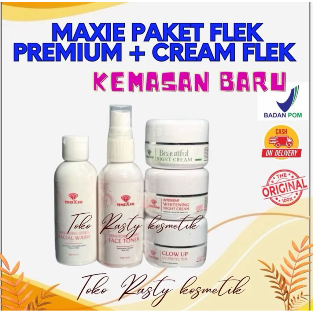 MAXIE PREMIUM + CREAM FLEK UNTUK WAJAH FLEK