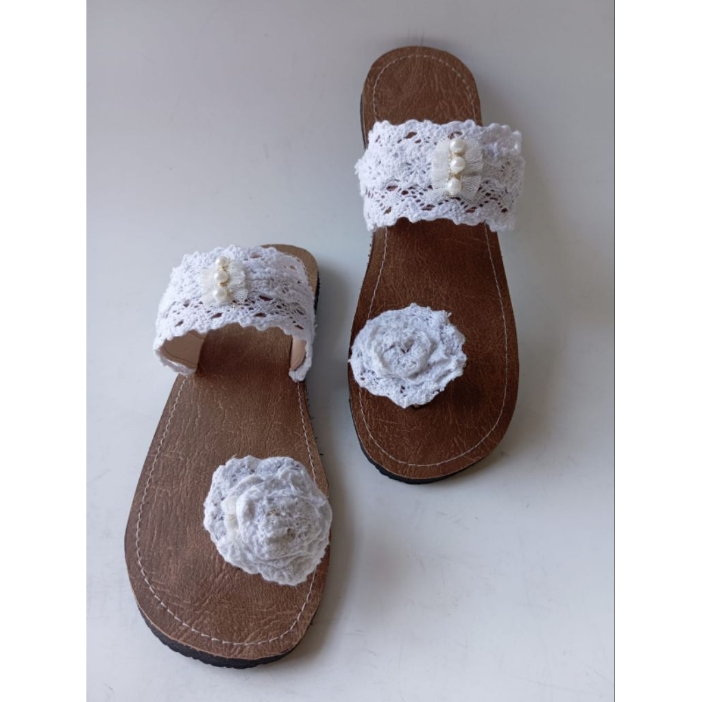 sandal teplek lace etnik jpl