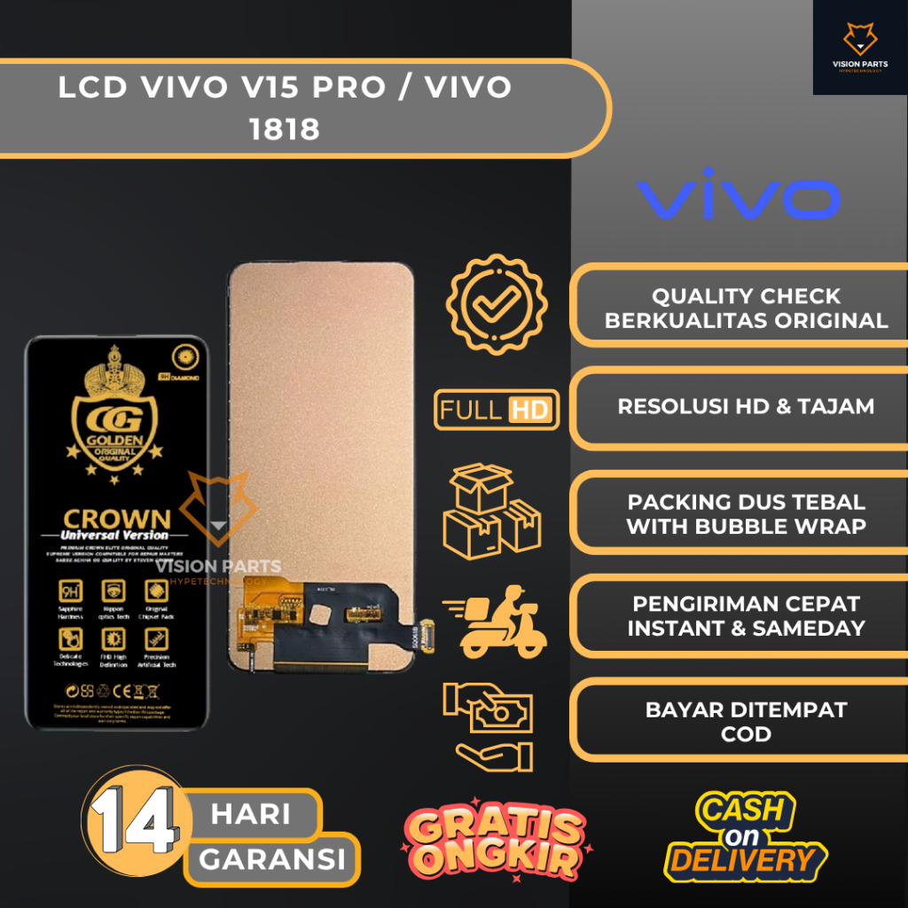 LCD TOUCHSCREEN VIVO V15 PRO / VIVO 1818 NON FINGERPRINT