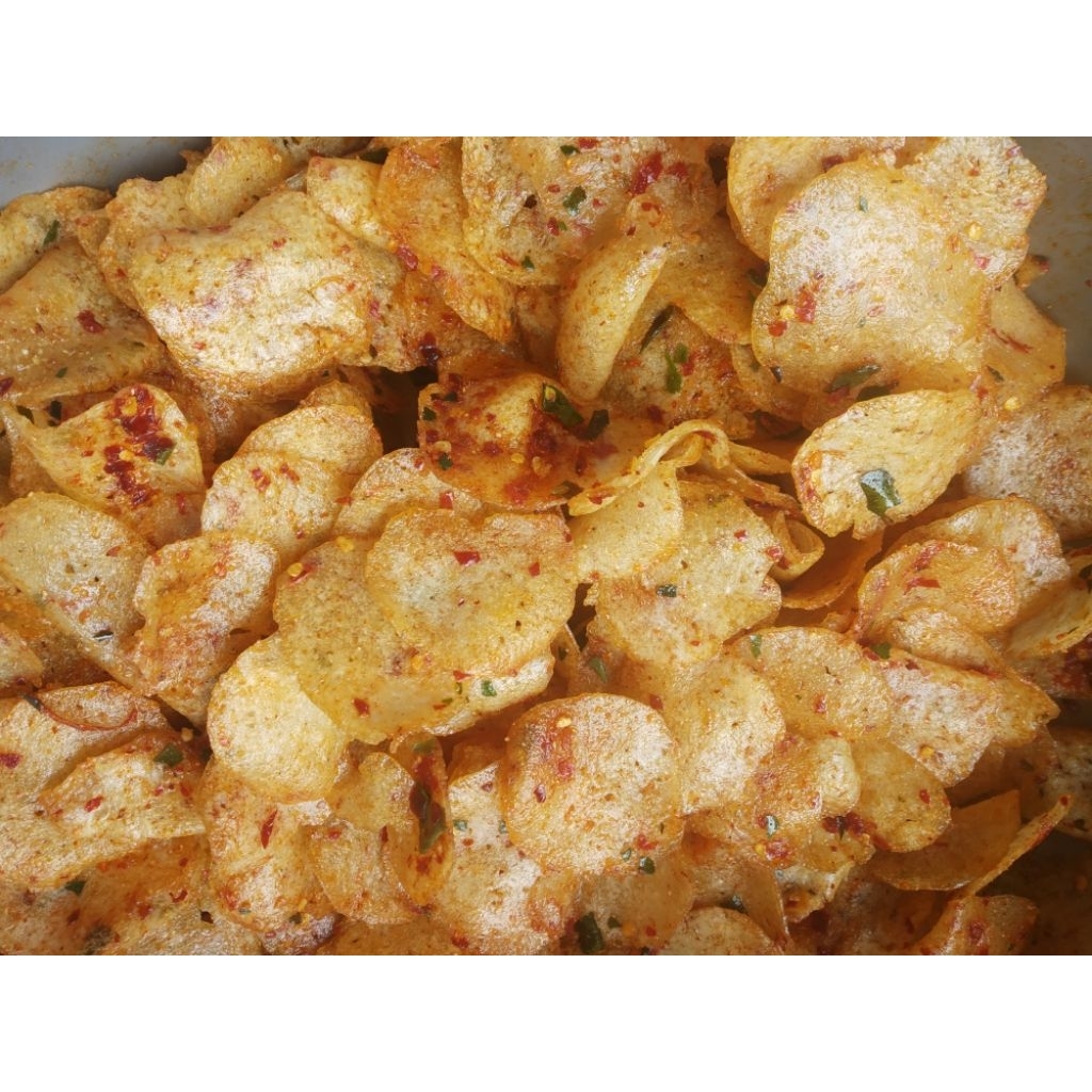 

keripik molring / citruk cikruh extra daun jeruk pedas dan original kemasan 250gr 500gr 1000gr