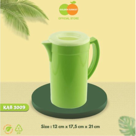 TEKO AIR KAN AIR BESAR WARNA HIJAU 1500 ML GOLDEN SUNKIST KAB 3009