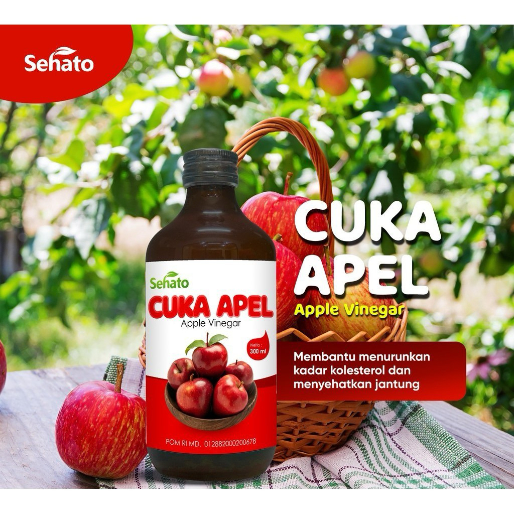 

CUKA APEL ORIGINAL ORGANIK 300 ML / APPLE CIDER VINEGAR WITH MOTHER/ CUKA SARI APEL