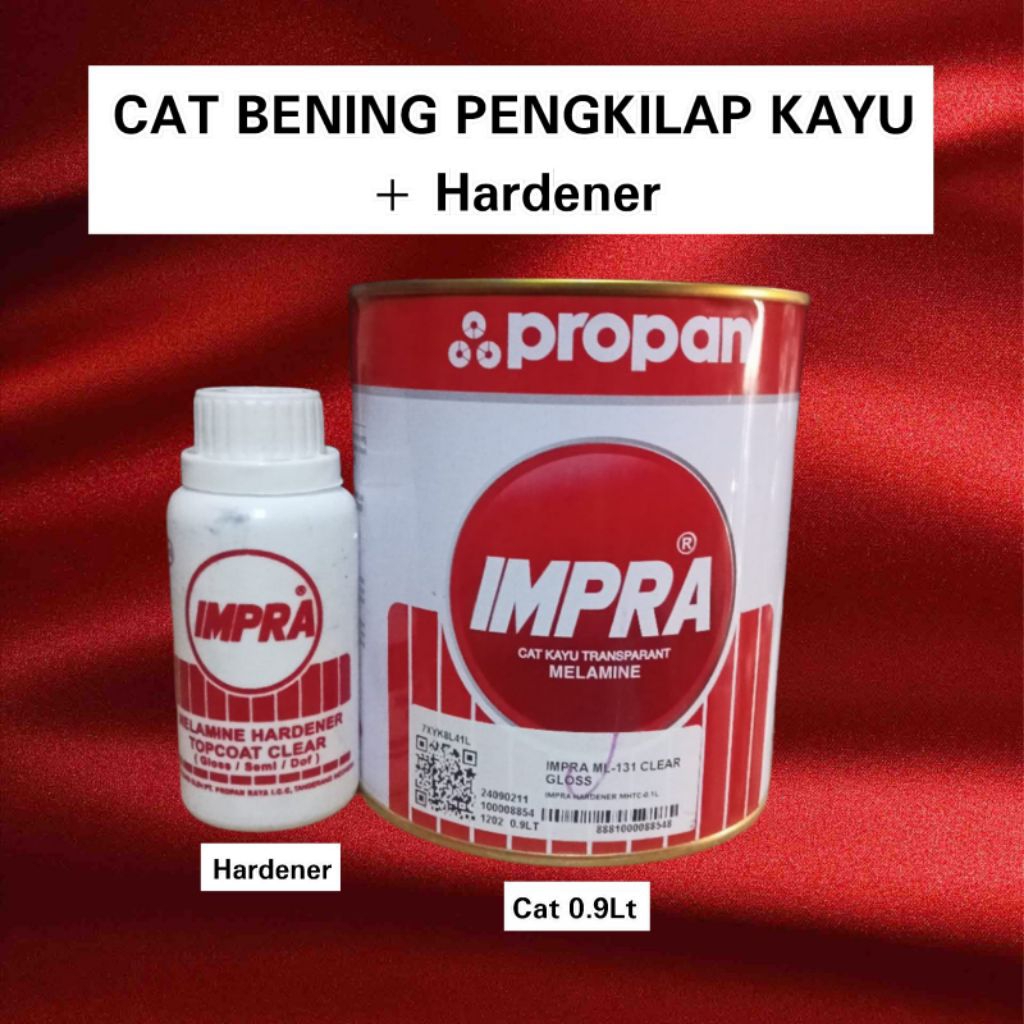 Pengkilap / Finishing Kayu IMPRA PROPAN Cat Kayu Bening / Transparan Melamine Melamin + Hardener 0.9
