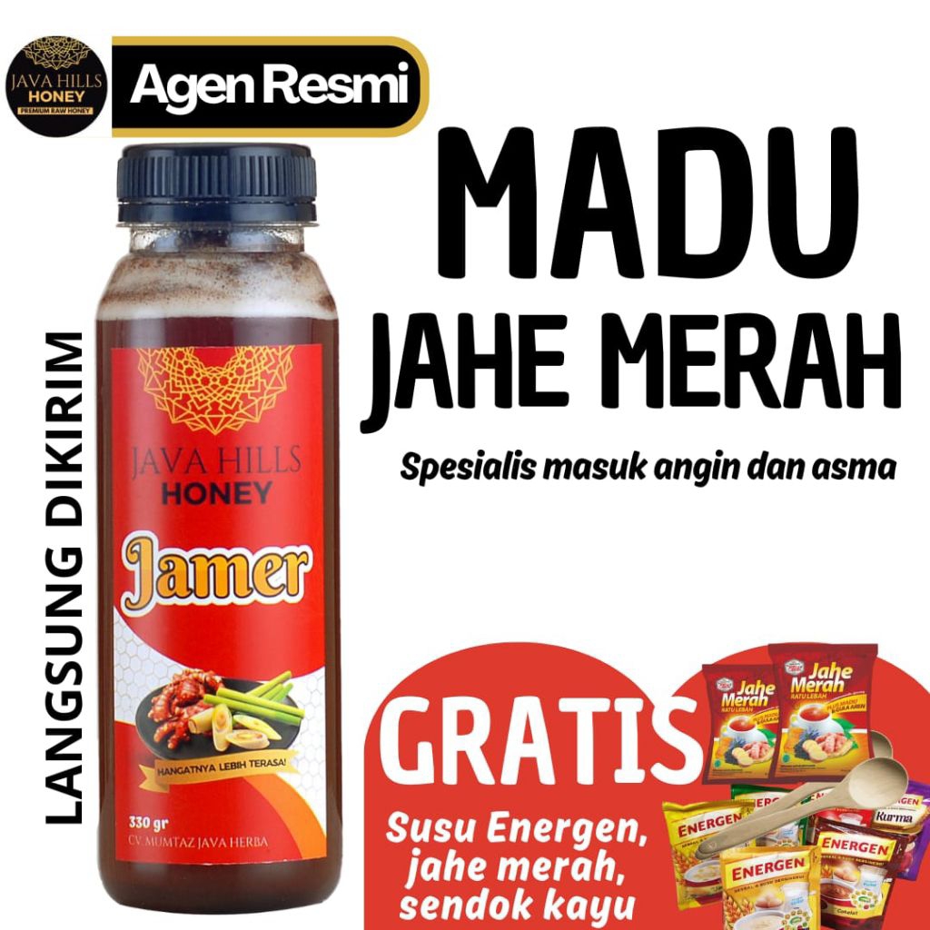 

JAVA HILLS HONEY MADU JAMER (JAHE MERAH) - ASMA, MASUK ANGIN
