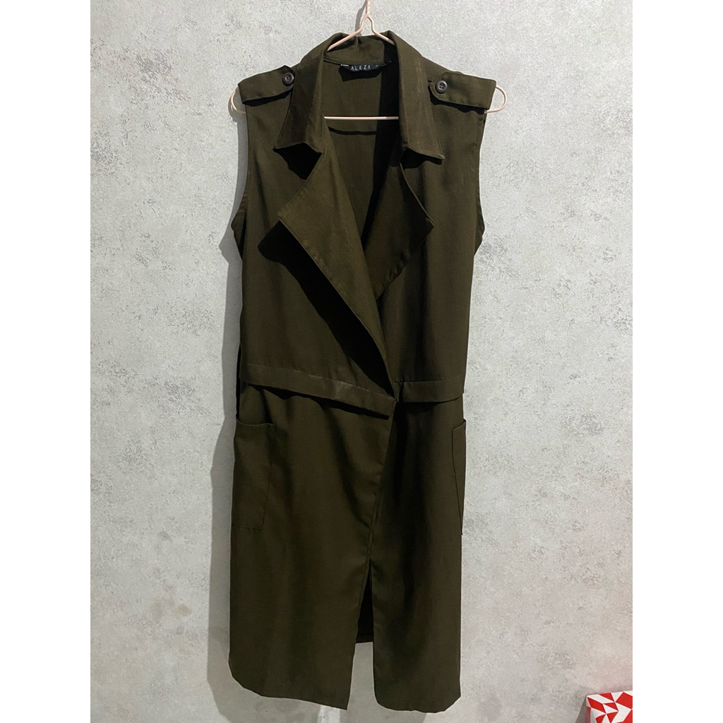 preloved outer panjang/pendek coklat tua