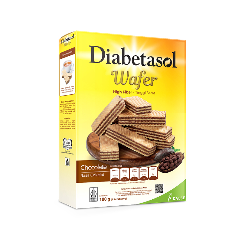 

Diabetasol Wafer/Mengontrol Gula Darah/Wafer Coklat/Box