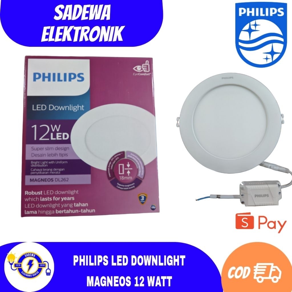LAMPU PHILIPS LED DOWNLIGHT MAGNEOS 12 WATT
