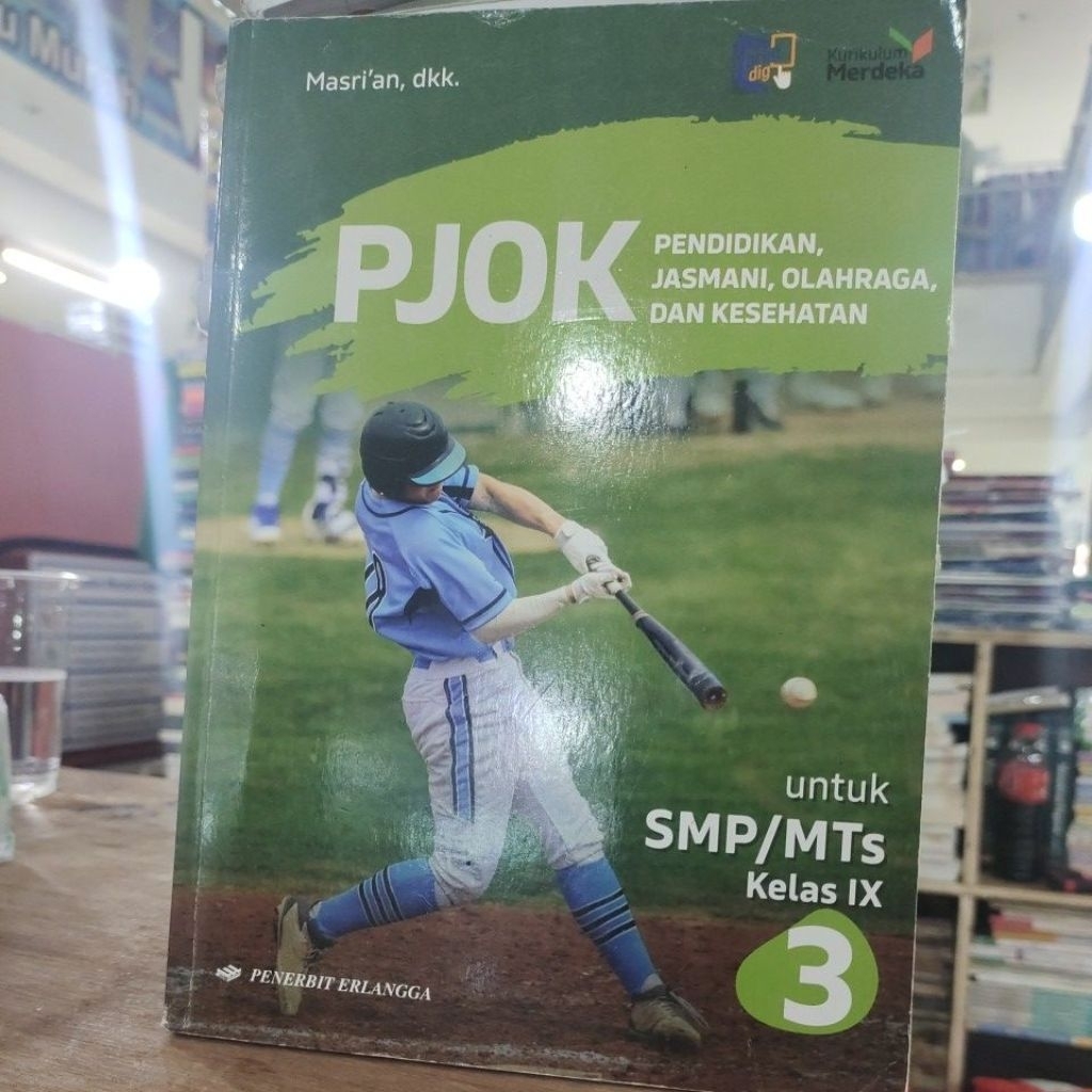 buku pendidikan pjok kurikulum merdeka Erlangga untuk SMP/Mts kelas 3