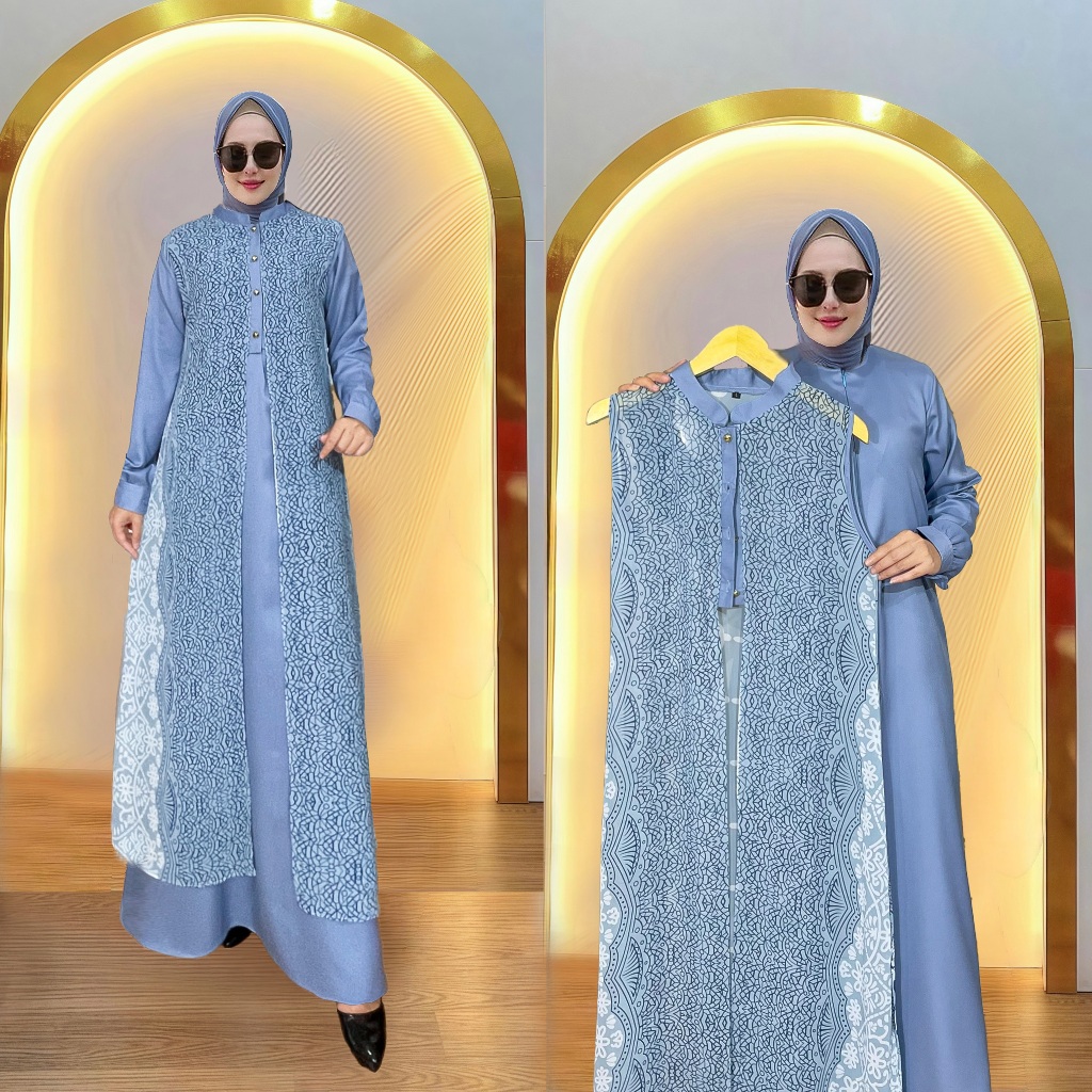 Gamis Jumbo Elegan Terbaru Inner+Outer Ceruty motif LD UP TO 140