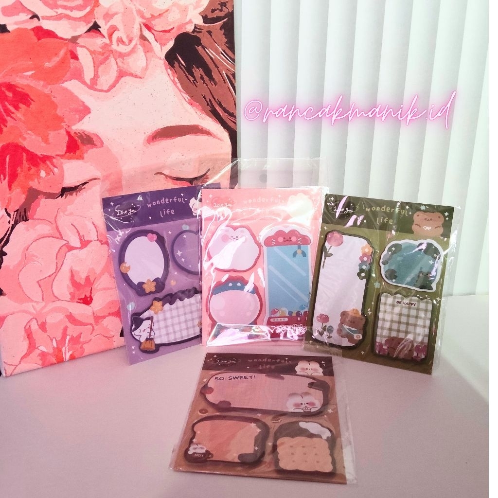 

STICKY NOTES SHAPE KARAKTER LUCU