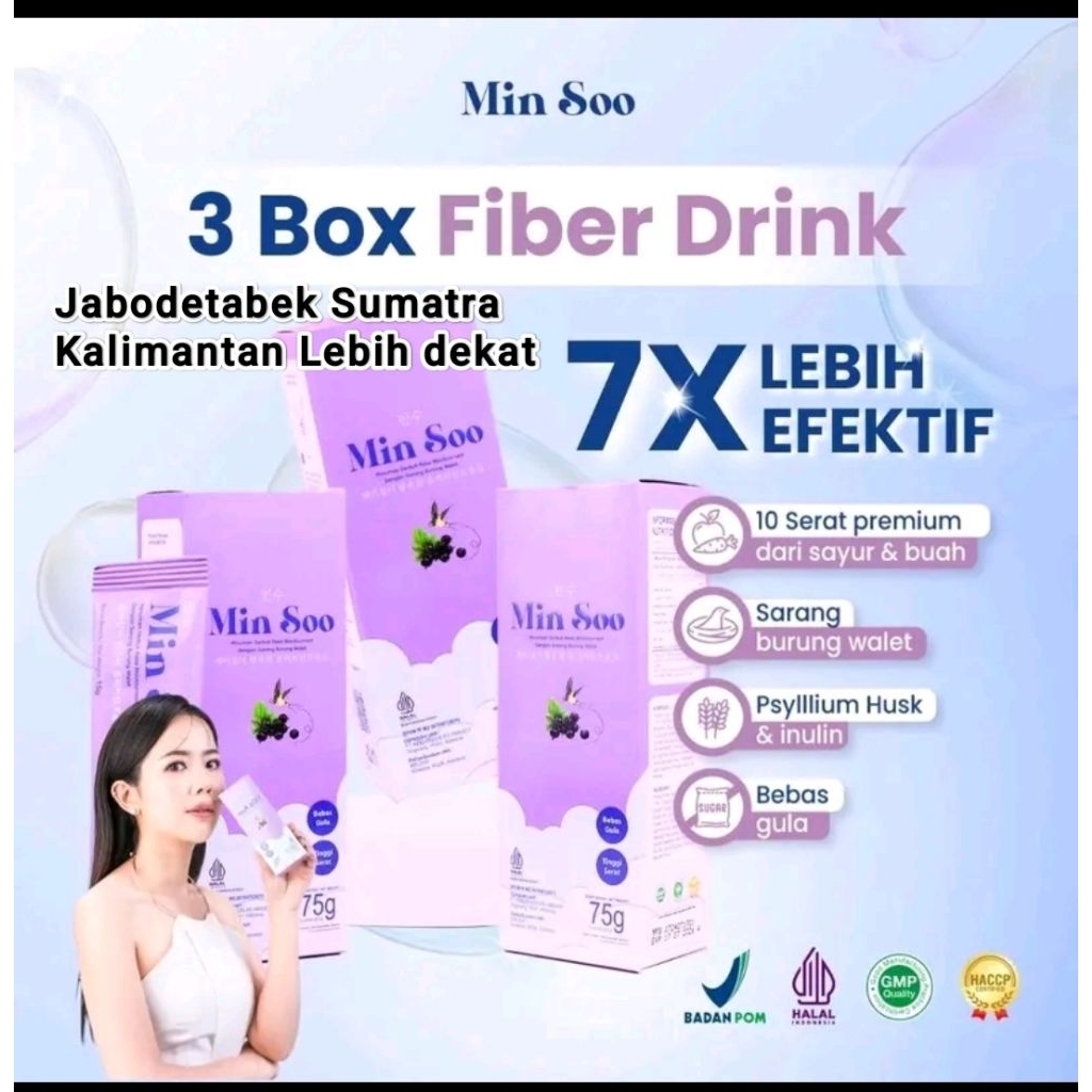 MIN SOO Minsoo Fiber Drink Minuman Detox Serat