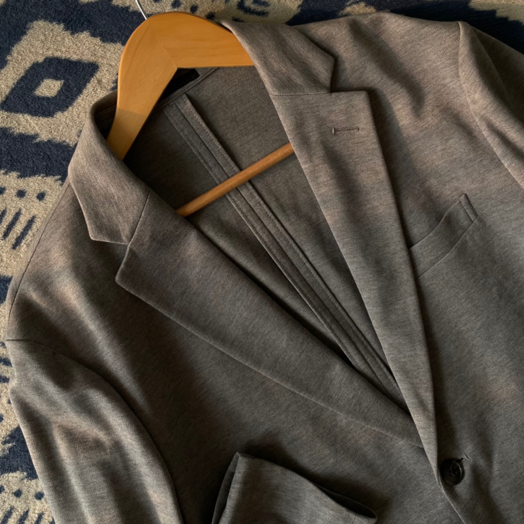 UNIQLO BLAZER LIGHT GREY JACKET COMFORT SIZE M