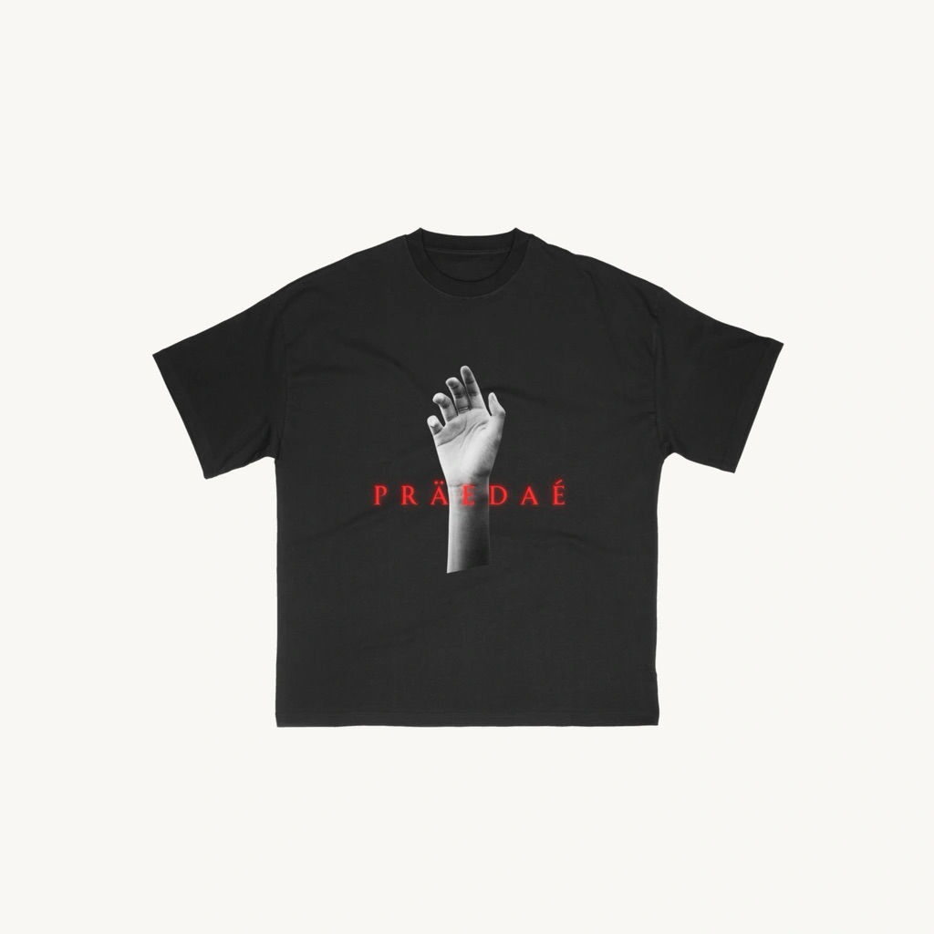 T-SHIRT PRAEDAE HOPELESS ROMANTIC BLACK