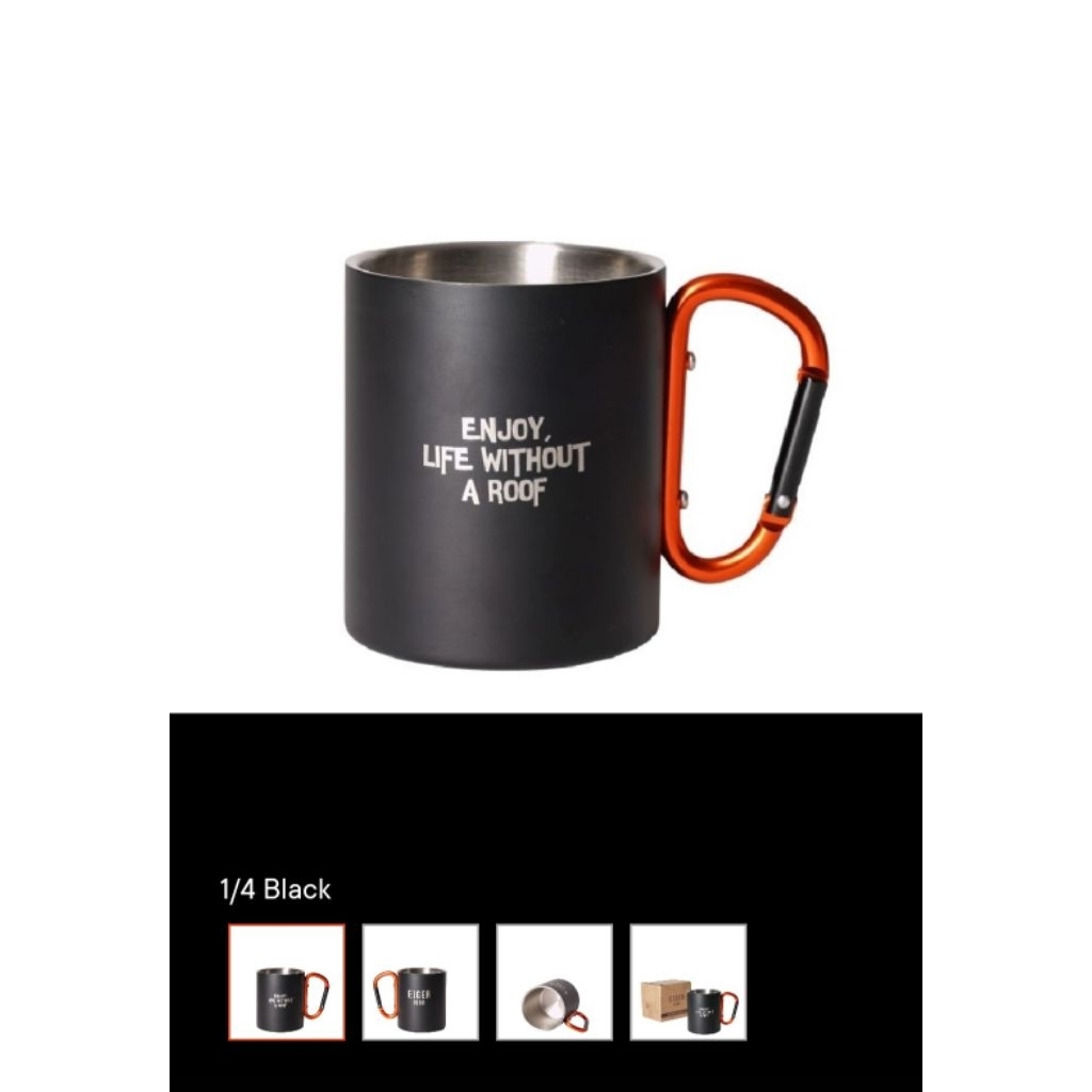 Eiger Mug Carabiner Black Hijau