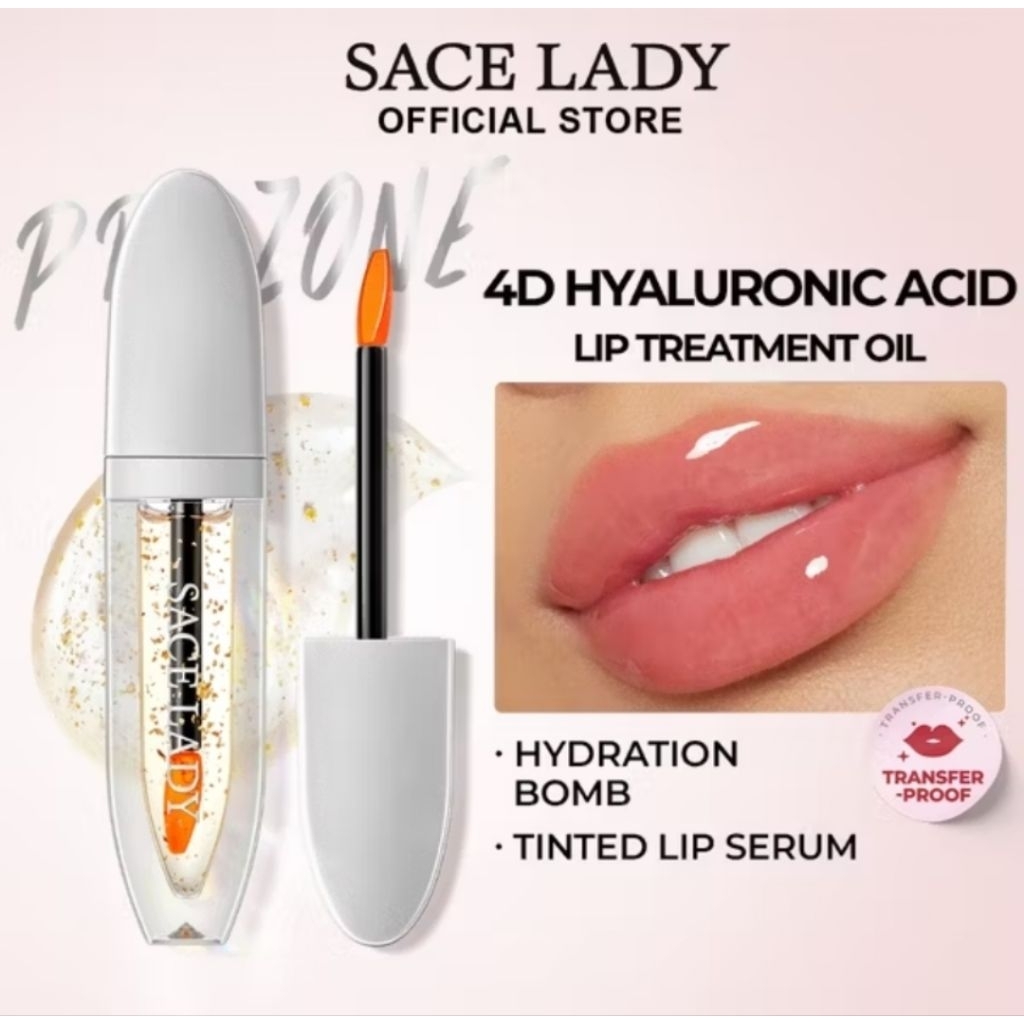 SACE LADY Lip Serum Lip Oil Tinted Lip Serum Color Changing Hydration Bomb