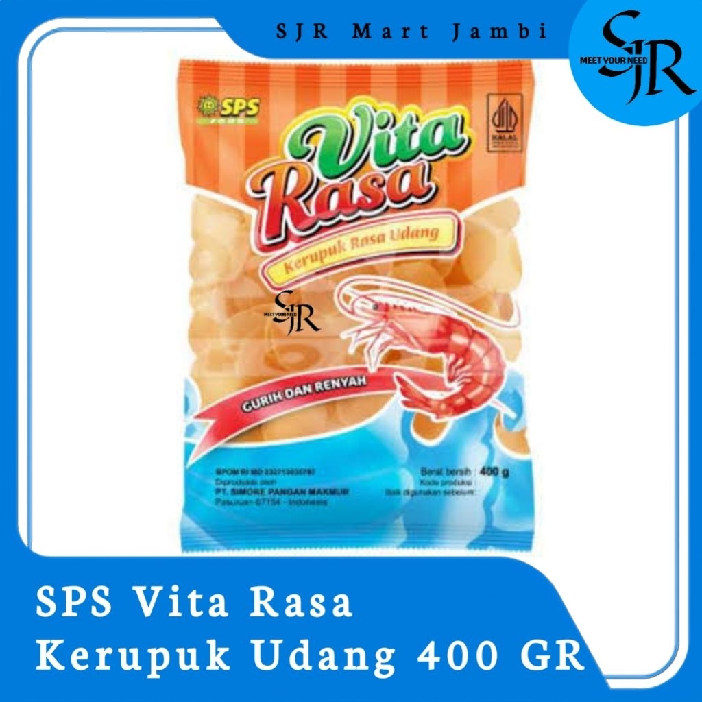 [Kerupuk] SPS - VitaRasa Kerupuk Udang Mentah | Kemasan 400gr